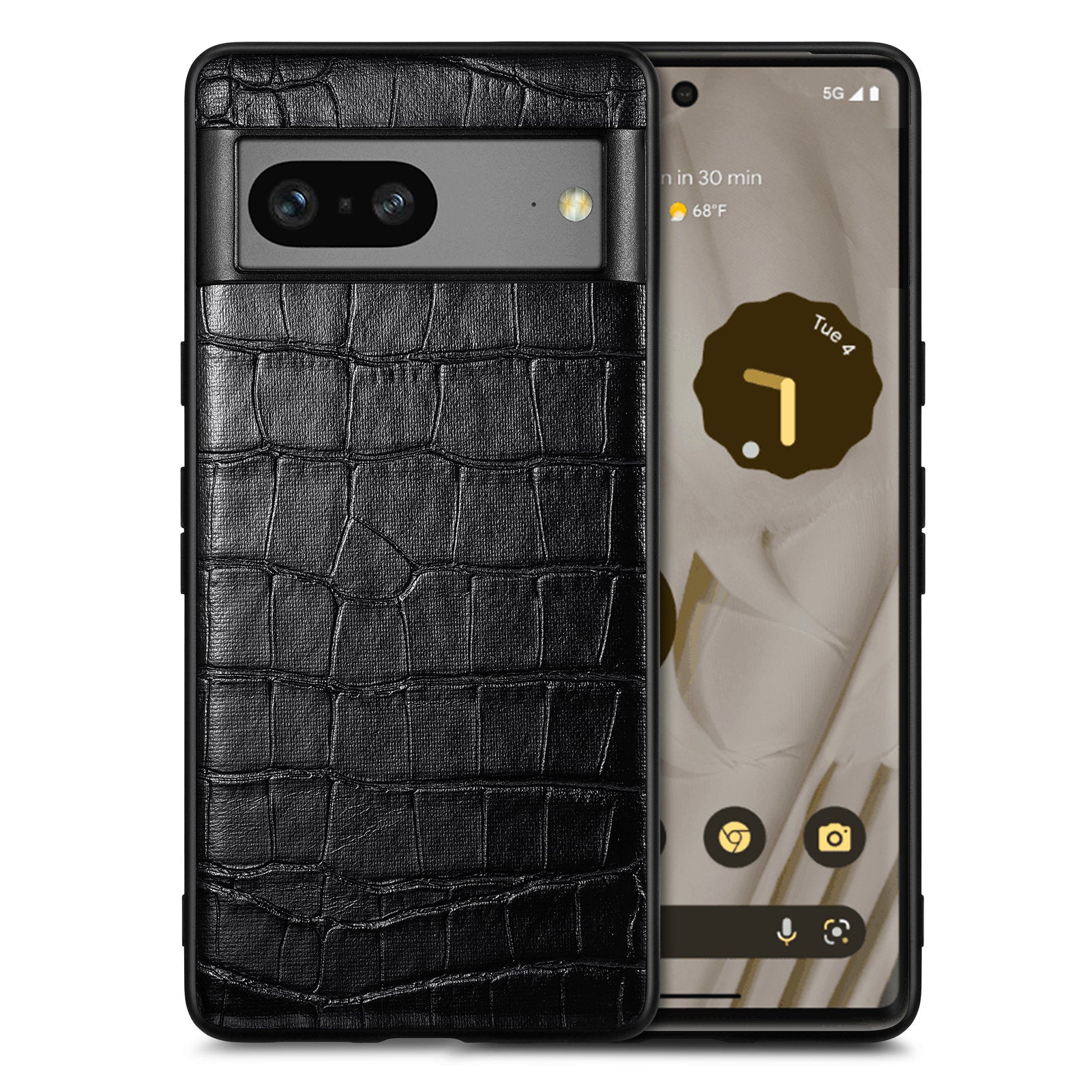 For Google Pixel 7a Drop Proof Crocodile Texture PU Leather Coated TPU Cover Precise Cutout Phone Case For Google Pixel 7a Drop Proof Crocodile Texture PU Leather Coated TPU Cover Precise Cutout Phone Case
